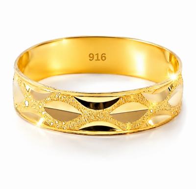Merchant9 Cincin Emas Belah Rotan Leaf Pasir L:0.45CM