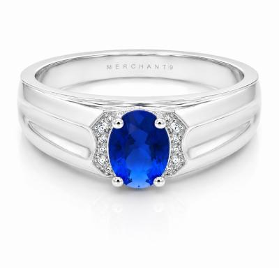 Merchant9 Cincin Perak Wira Batu Biru 3558