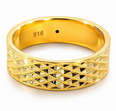 Merchant9 Cincin Emas Belah Rotan Ice Cream L:0.65CM (HARD GOLD- Super Hollow)
