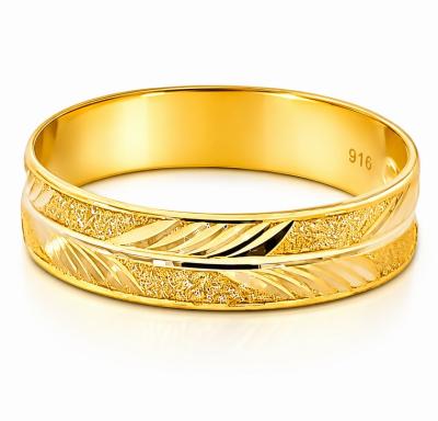 Merchant9 Cincin Emas Belah Rotan Leaf Arrow Pasir L:0.45CM