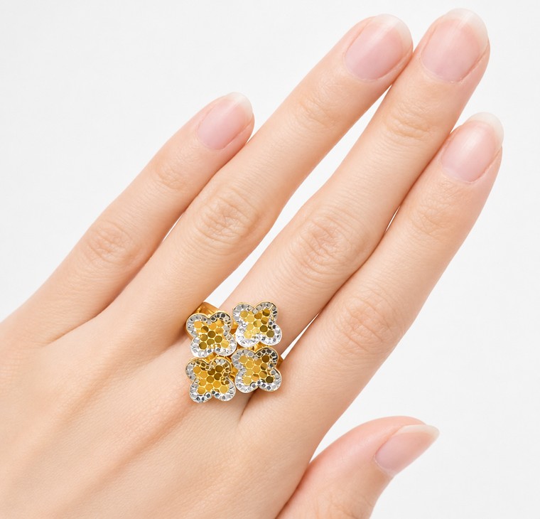 Merchant9 Cincin Emas VC Honeycomb Diamond 2C L:2.3CM