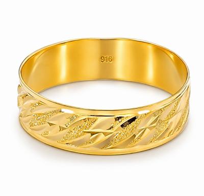 Merchant9 Cincin Emas Belah Rotan Wave Star L:0.5CM