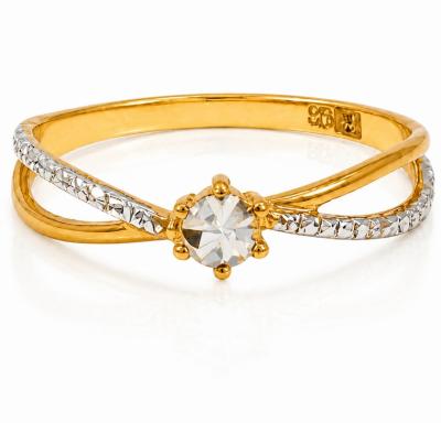 Merchant9 Cincin Emas Silang Circle Diamond Cut 2C