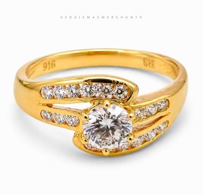Merchant9 Cincin Emas Permata 6085 silang