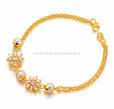 Merchant9 Rantai Tangan Sauh Double Blossom Royale Bebola 2C L:1CM