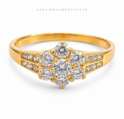 Merchant9 Cincin Emas Permata Cera 9017 M6067 Bunga