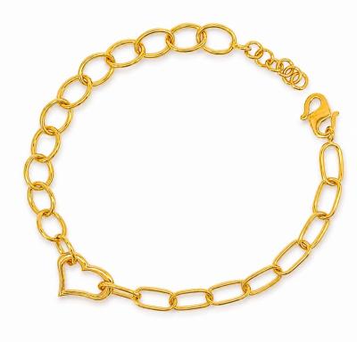 Merchant9 Rantai Tangan Paperclip Choker Oval Love L:0.55CM