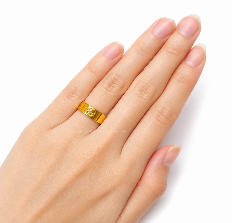 Merchant9 Cincin Emas Belah Rotan Ctier L:0.6CM