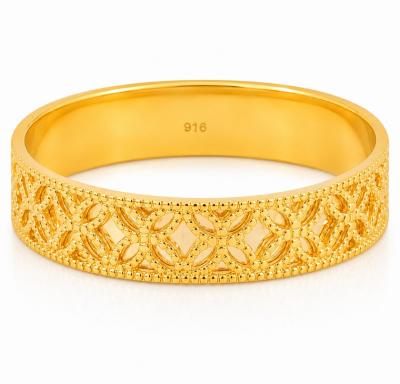 Merchant9 Cincin Emas Belah Rotan Leaf L:0:4CM