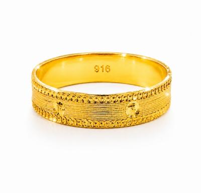 Merchant9 Cincin Emas Siput Jalur L:0.5CM