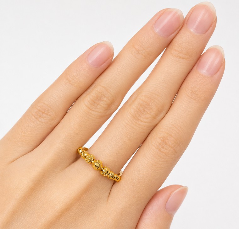 Merchant9 Cincin Emas Boba Dimensi L:0.4CM