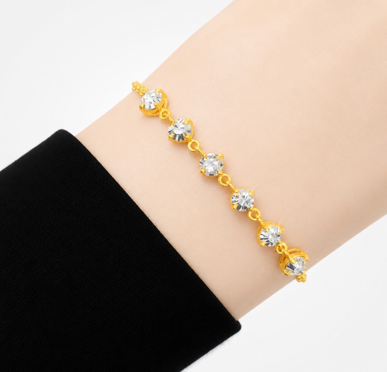 Merchant9 Rantai Tangan LAYLA Choker Sauh Diamond Cut 2C L:0.5CM