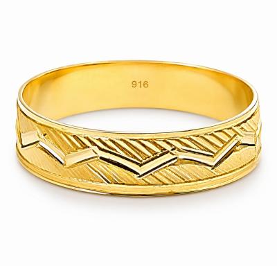 Merchant9 Cincin Emas Belah Rotan ZigZag Dimensi L:0.45CM