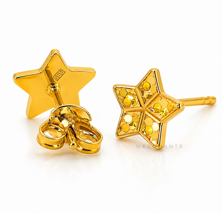 Merchant9 Subang Paku Star Honeycomb L:0.8CM