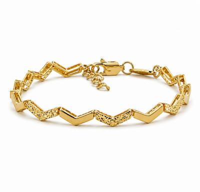 Merchant9 Rantai Tangan Minimalist Zig Zag Leona L:0.4CM