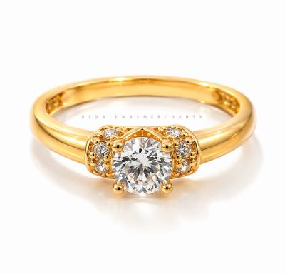 Merchant9 Cincin Emas Permata Cera 9093 solitaire