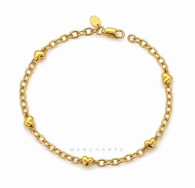 Merchant9 Rantai Tangan Sauh Oval Polish Love L:0.3CM