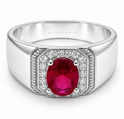 Merchant9 Cincin Perak Batu Merah 3555