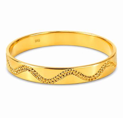 Merchant9 Cincin Emas Belah Rotan Wave L:0.25CM