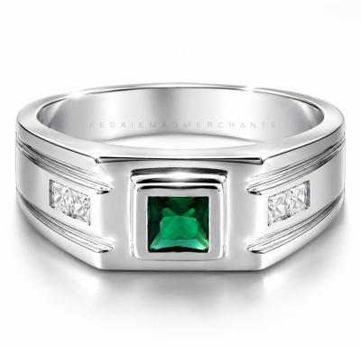 Merchant9 Cincin Perak Batu Hijau 3389