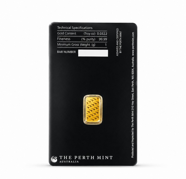 Merchant9 Gold Bar THE PERTH MINT AUSTRALIA 999.9 1g