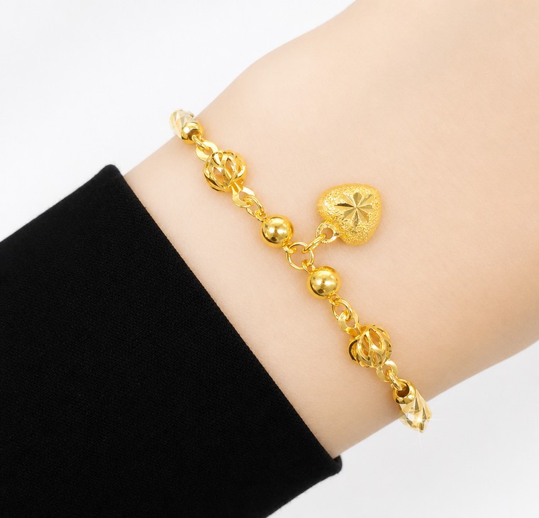 Merchant9 Rantai Tangan Choker Gajah Licin Candy Buluh Love L:0.3CM