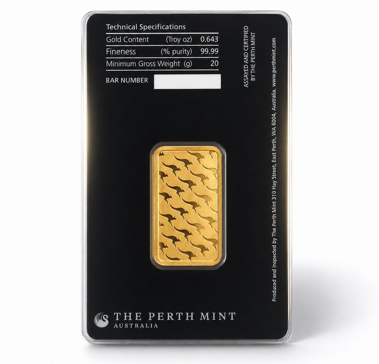 Merchant9 Gold Bar THE PERTH MINT AUSTRALIA 999.9 20g