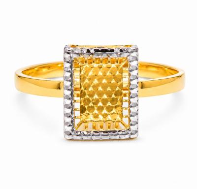 Merchant9 Cincin Emas Rectangle Honmeycomb 2C L:1CM