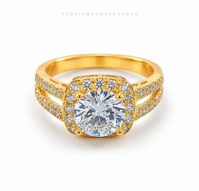 Merchant9 Cincin Emas Permata 6666 Double Layer White