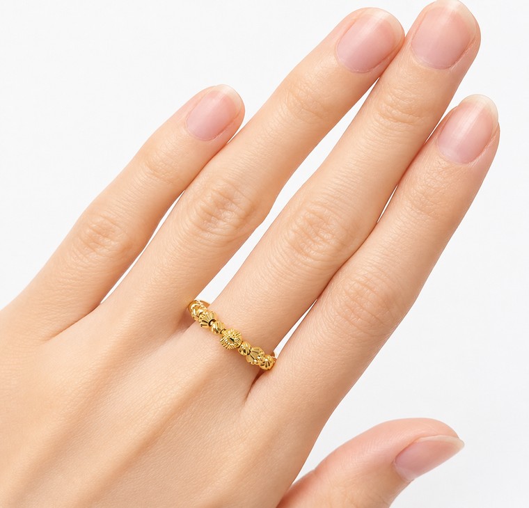 Merchant9 Cincin Emas Boba Dimensi L:0.4CM