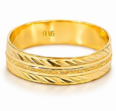 Merchant9 Cincin Emas Belah Rotan Line Pasir Dimensi L:0.45CM