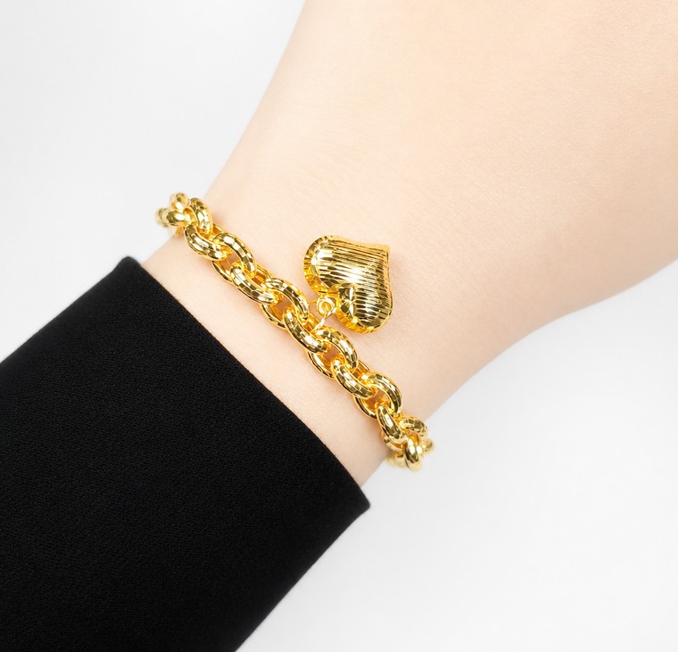 Merchant9 Rantai Tangan Choker Sauh Oval Love Dimensi L:0.7CM
