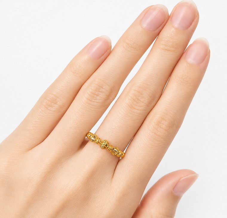 Merchant9 Cincin Emas Boba Dimensi L:0.4CM