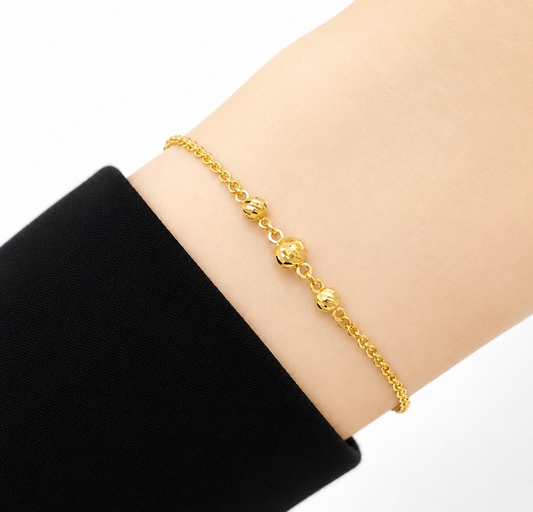Merchant9 Rantai Tangan Choker Sauh Bola L:0.3CM