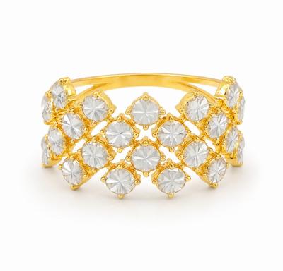 Merchant9 Cincin Emas Diamond Cut 4 Layer L:1.3CM