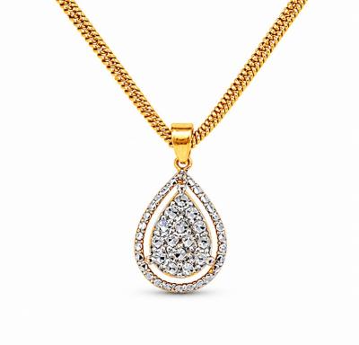 Merchant9 Loket Tear Drop Diamond Cut 2C L:1CM