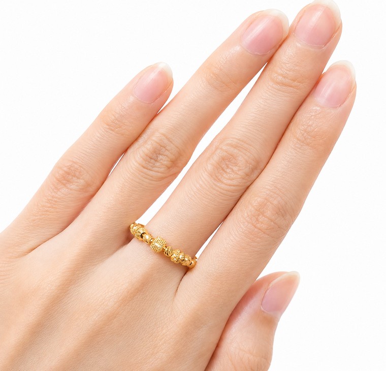 Merchant9 Cincin Emas Boba Dimensi L:0.4CM
