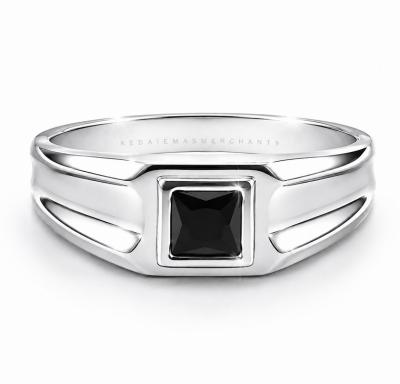 Merchant9 Cincin Perak Batu Hitam 3333