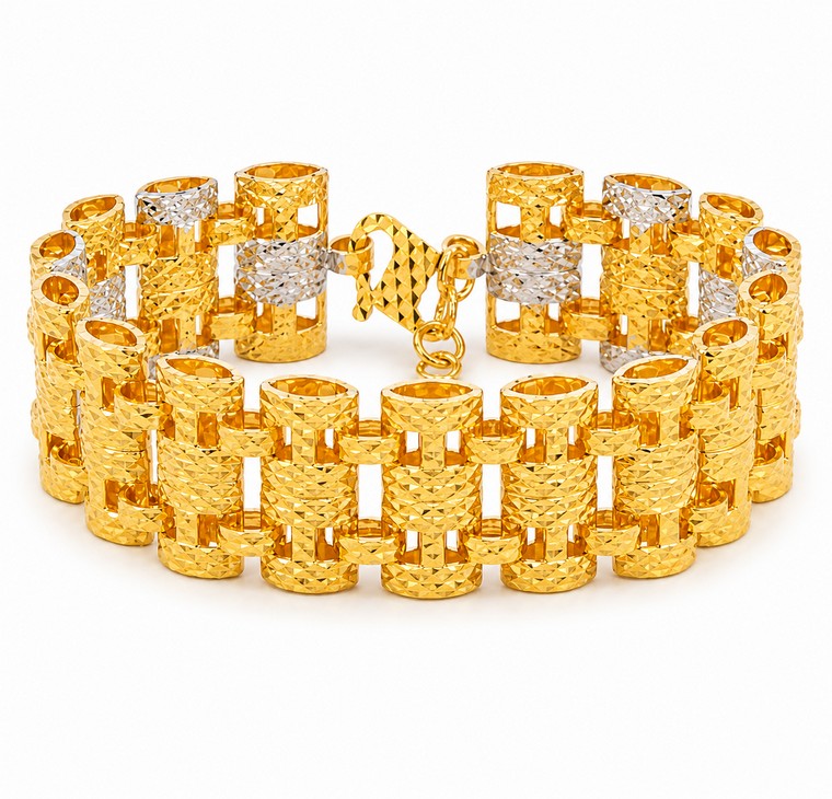 Merchant9 Rantai Tangan H Double Kendi Polish Dimensi 2C L:1.5CM