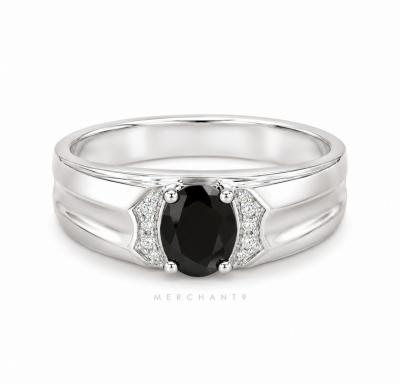 Merchant9 Cincin Perak Wira Batu Hitam 3558