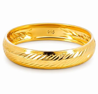 Merchant9 Cincin Emas Belah Rotan Line L:0.4CM
