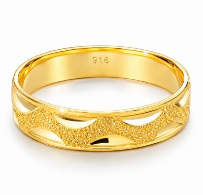 Merchant9 Cincin Emas Belah Rotan Leaf Pasir L:0.5CM
