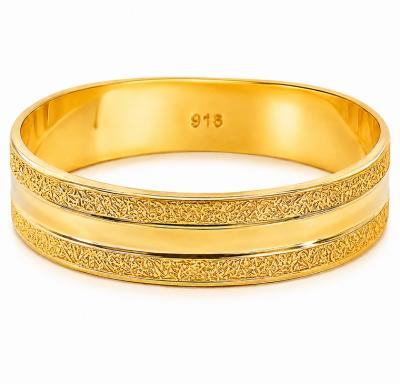 Merchant9 Cincin Emas Belah Rotan Stripe Pasir L:0.45CM