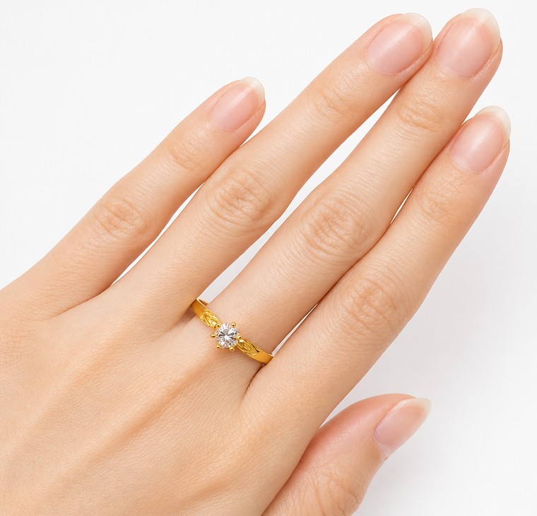 Merchant9 Cincin Emas Solitare Diamond Cut 2C