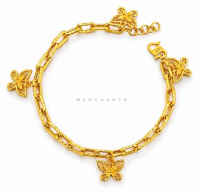 Merchant9 Rantai Tangan Sauh Dimensi Gantung Butterfly L:0.4CM