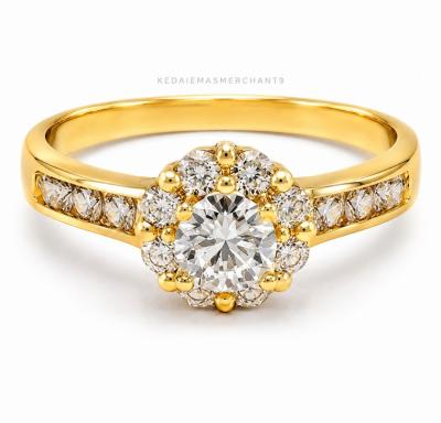 Merchant9 Cincin Emas Permata Cera 9003 Bunga
