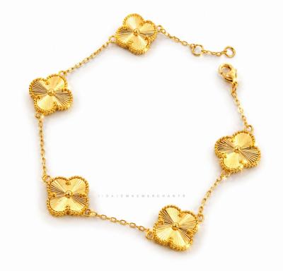Merchant9 Rantai Tangan Sauh VC 5 Clover L:1.2CM