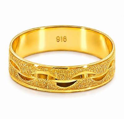 Merchant9 Cincin Emas Belah Rotan Wave Pasir II L:0.45CM
