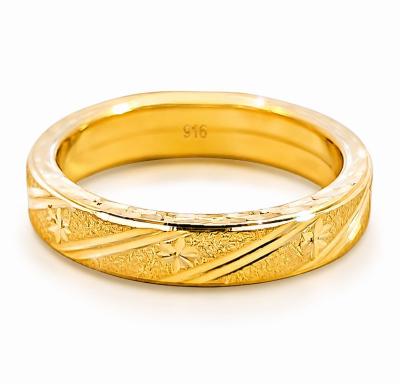 Merchant9 Cincin Emas Belah Rotan Pasir Star L:0.4CM