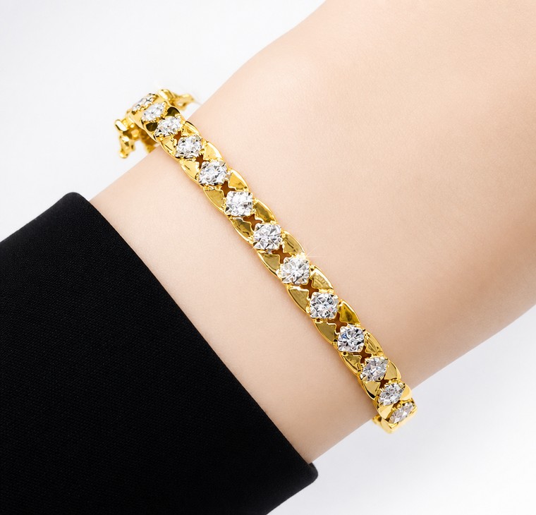 Merchant9 Gelang Navette Silang Diamond Cut 2C L:0.5CM